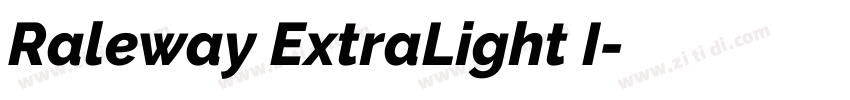 Raleway ExtraLight I字体转换